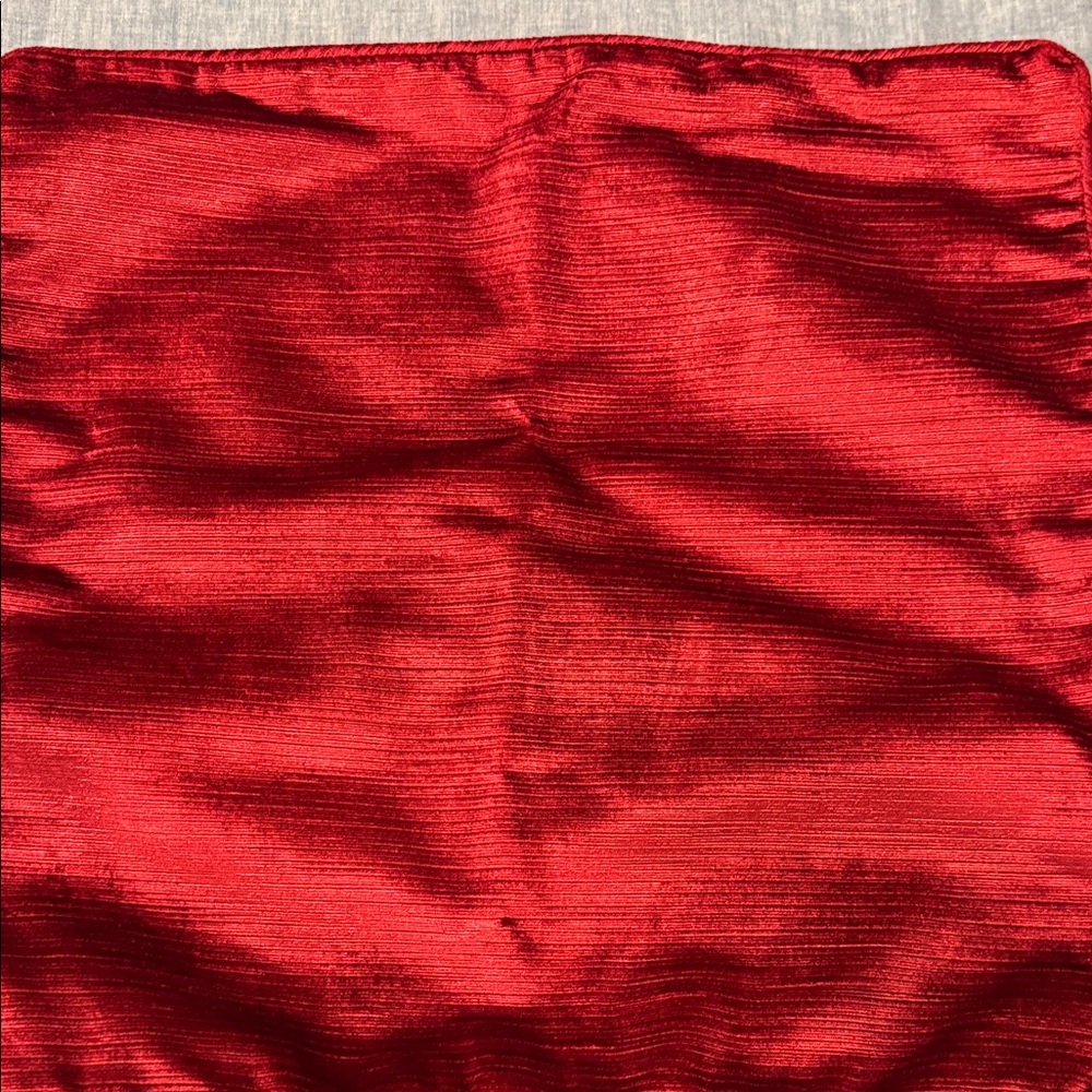 Set of Pier1 Vibrant Red Textured Fabric Pillow Covers